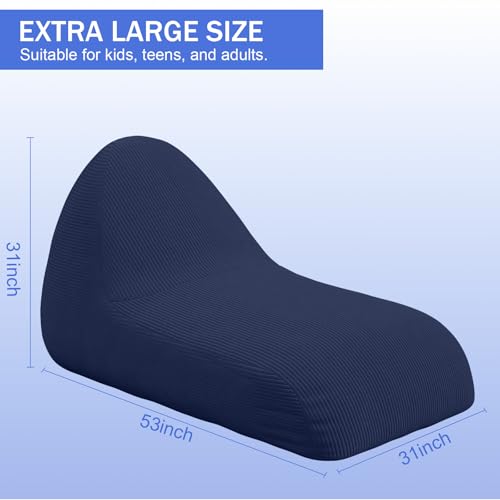 Pink Corduroy Bean Bag Chair with Filler J3324