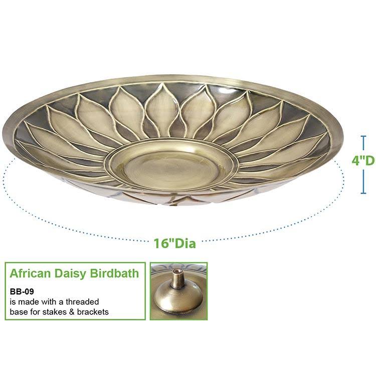 Brass Birdbath with Stake R692