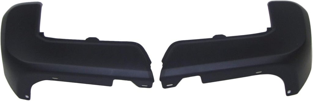 Black Textured Rear Bumper End Cap Set D787