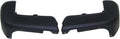 Black Textured Rear Bumper End Cap Set D787
