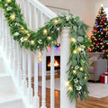 2 Pack 9FT Artificial Pre-lit Christmas Garland with Lights R288185