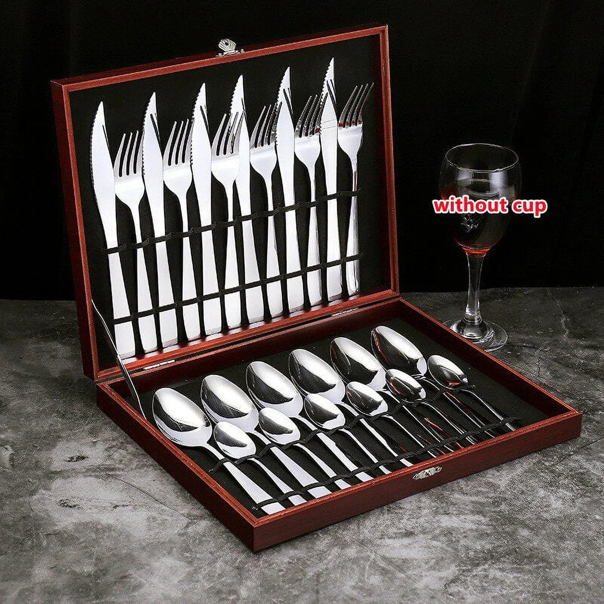 24 Pcs Stainless Steel Flatware Drying Rack J359665