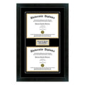 Black 1.5x22 Double Diploma Frame with Double Matting L947