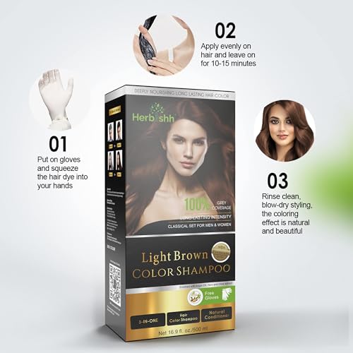 Dark Brown 500 Ml Hair Color Shampoo I1851