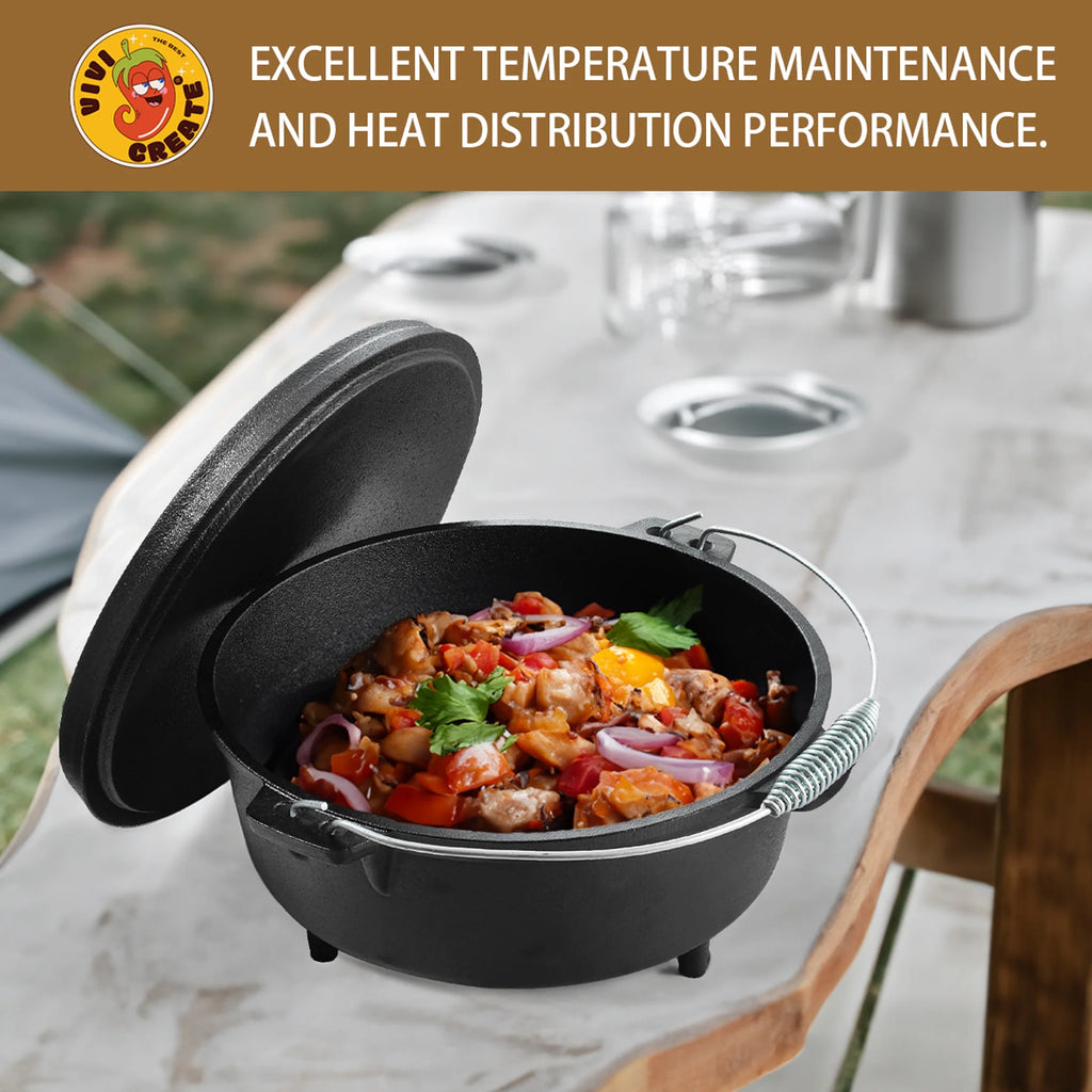 Pre-Seasoned 9-Quart Cast Iron Dutch Oven E9713