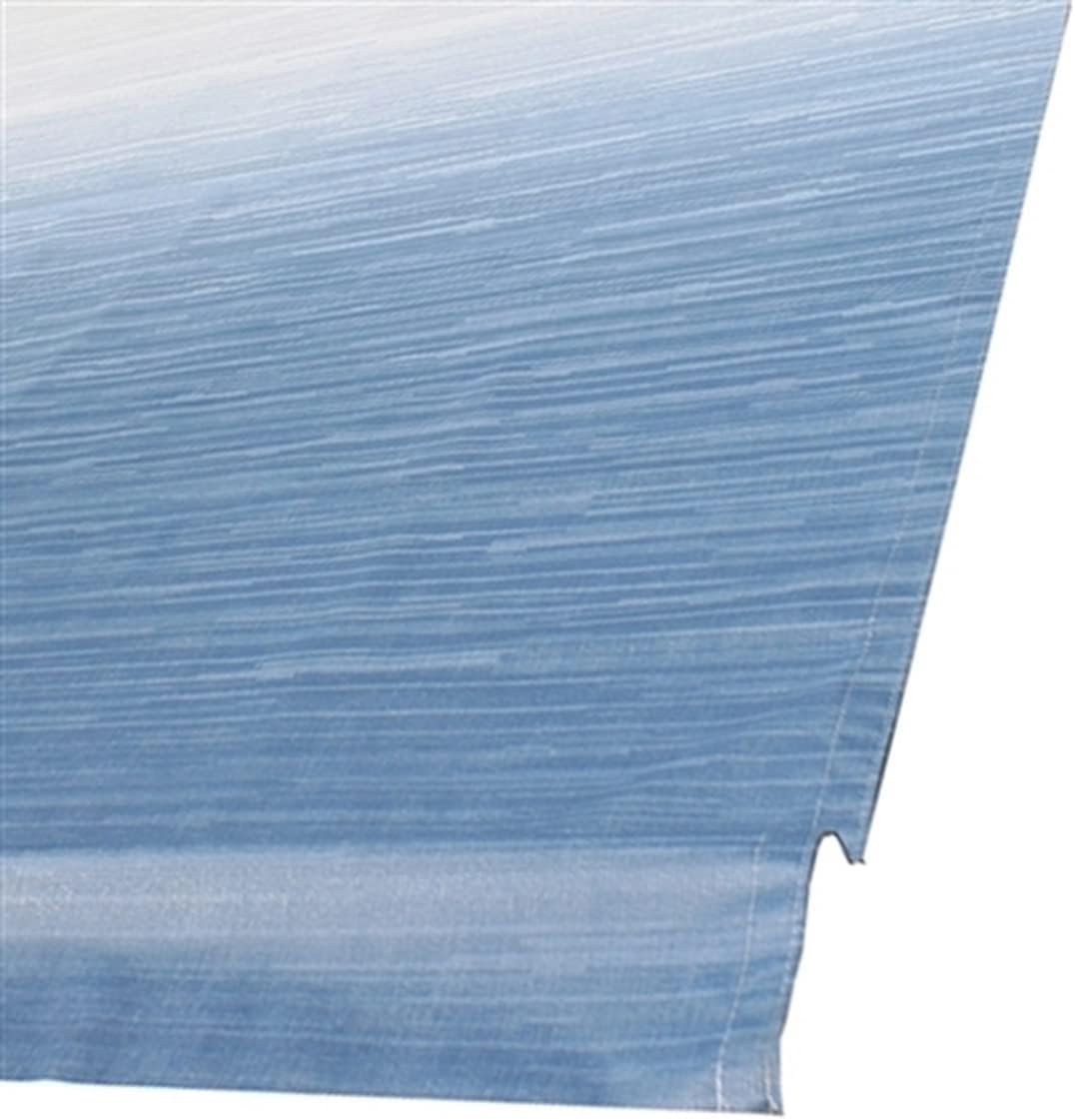 12x8 Feet Polyester RV Awning Fabric Replacement Blue/White Stripes L724006