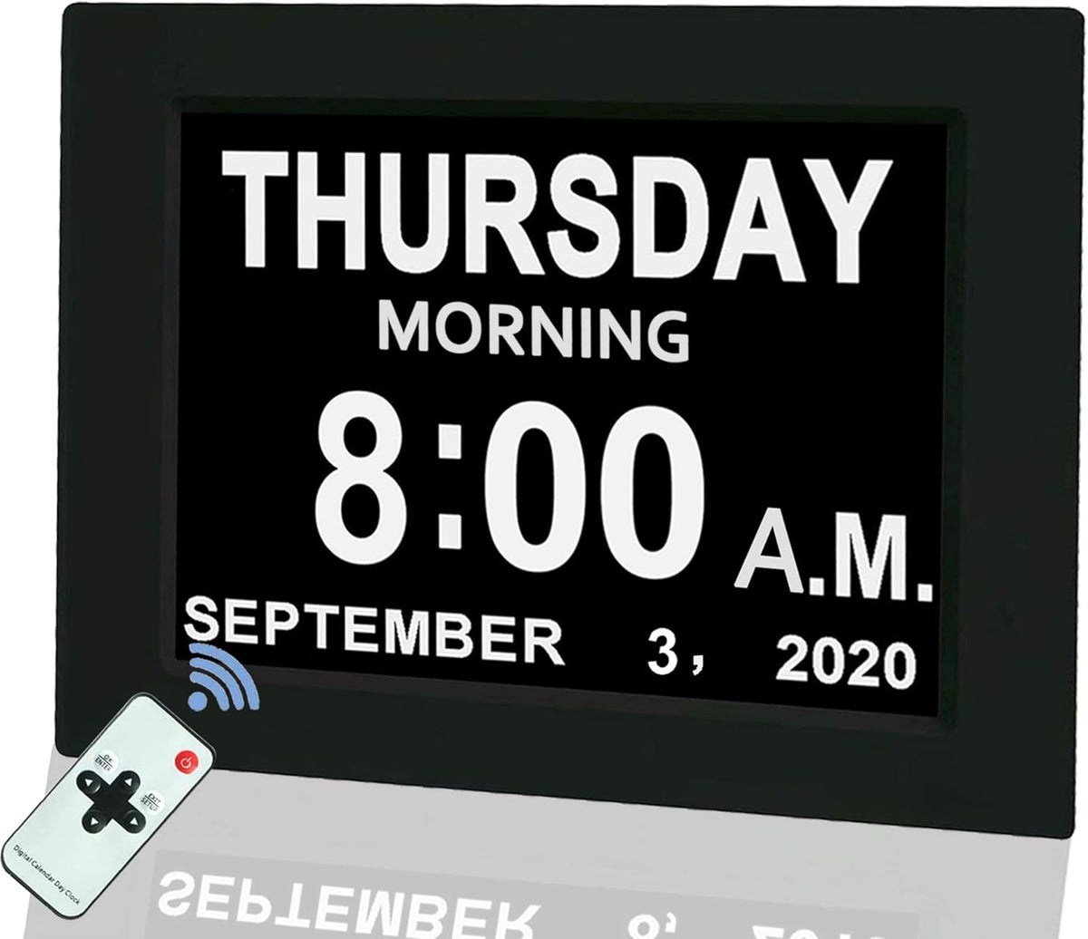Digital Calendar Alarm Day Clock with Remote Control P841341