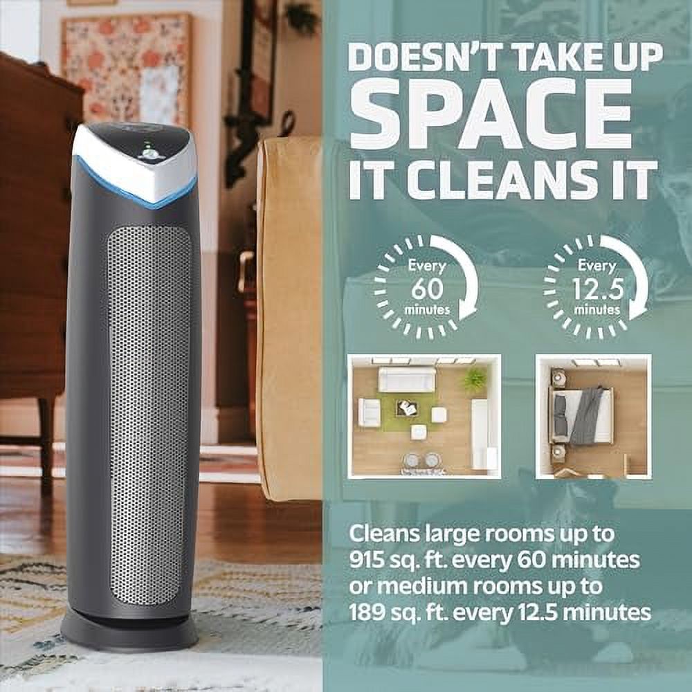 HEPA 13 Air Purifier, Black, 28" L596644
