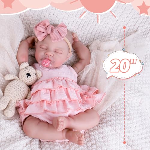 20'' Realistic Vinyl Baby Doll with Outfit Set C63467