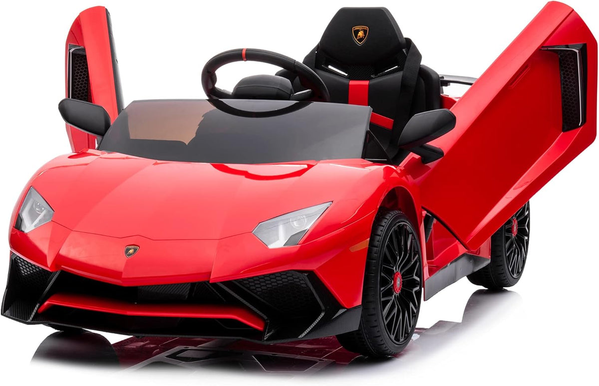 12V Licensed Lamborghini Aventador Battery Powered Sports Car Toy - Black R55168
