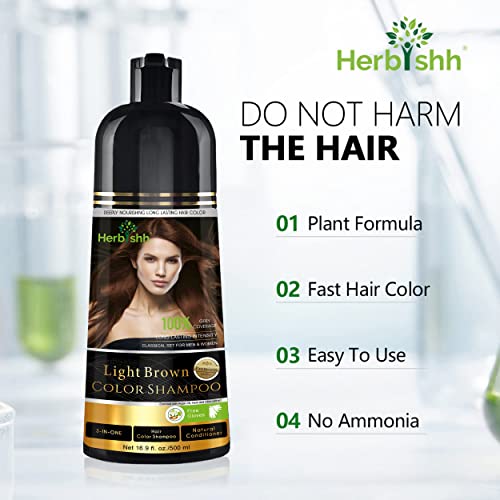 Dark Brown 500 Ml Hair Color Shampoo I1851