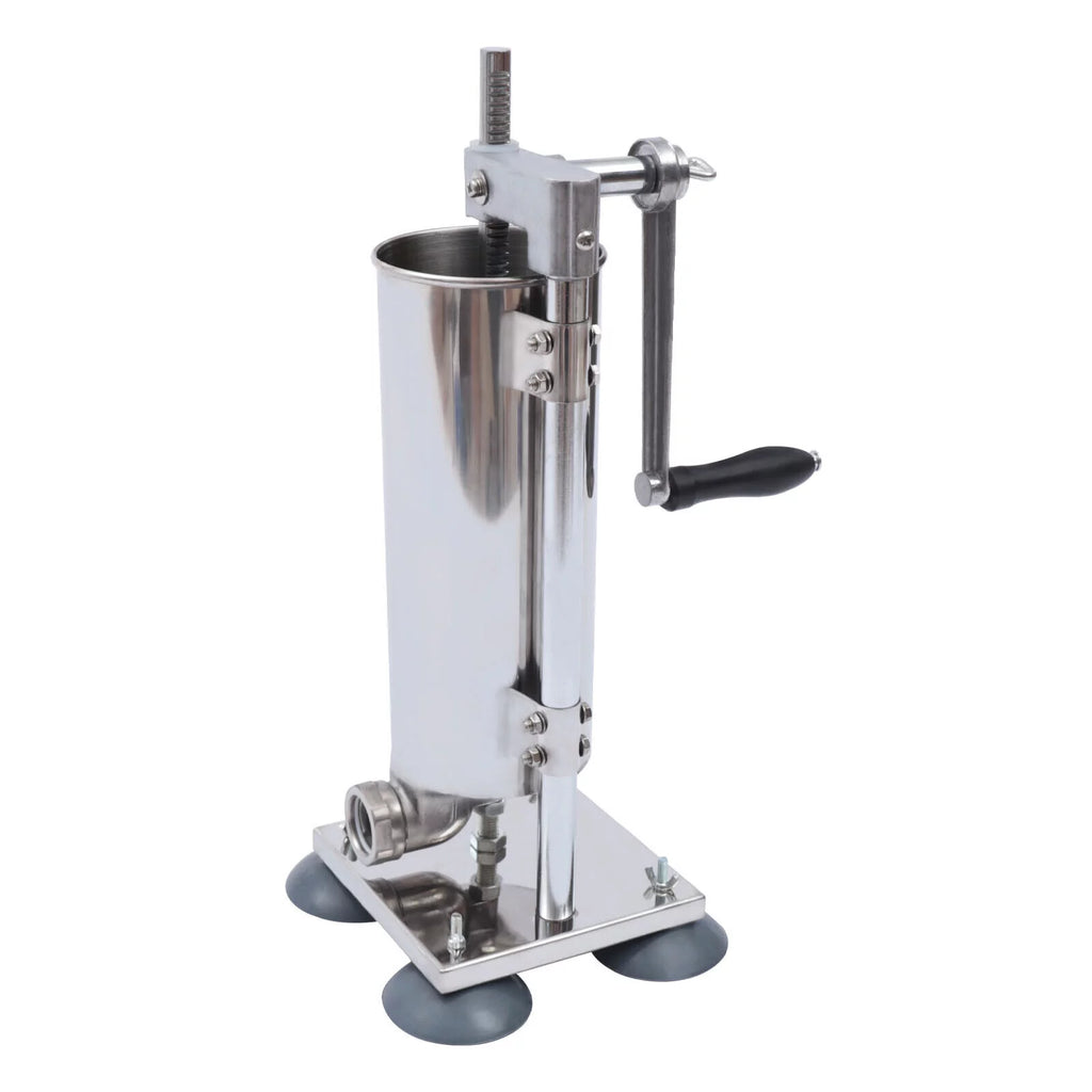 3L Manual Sausage Stuffer Stainless Steel Vertical Sausage Maker with 8 Tubes V649205