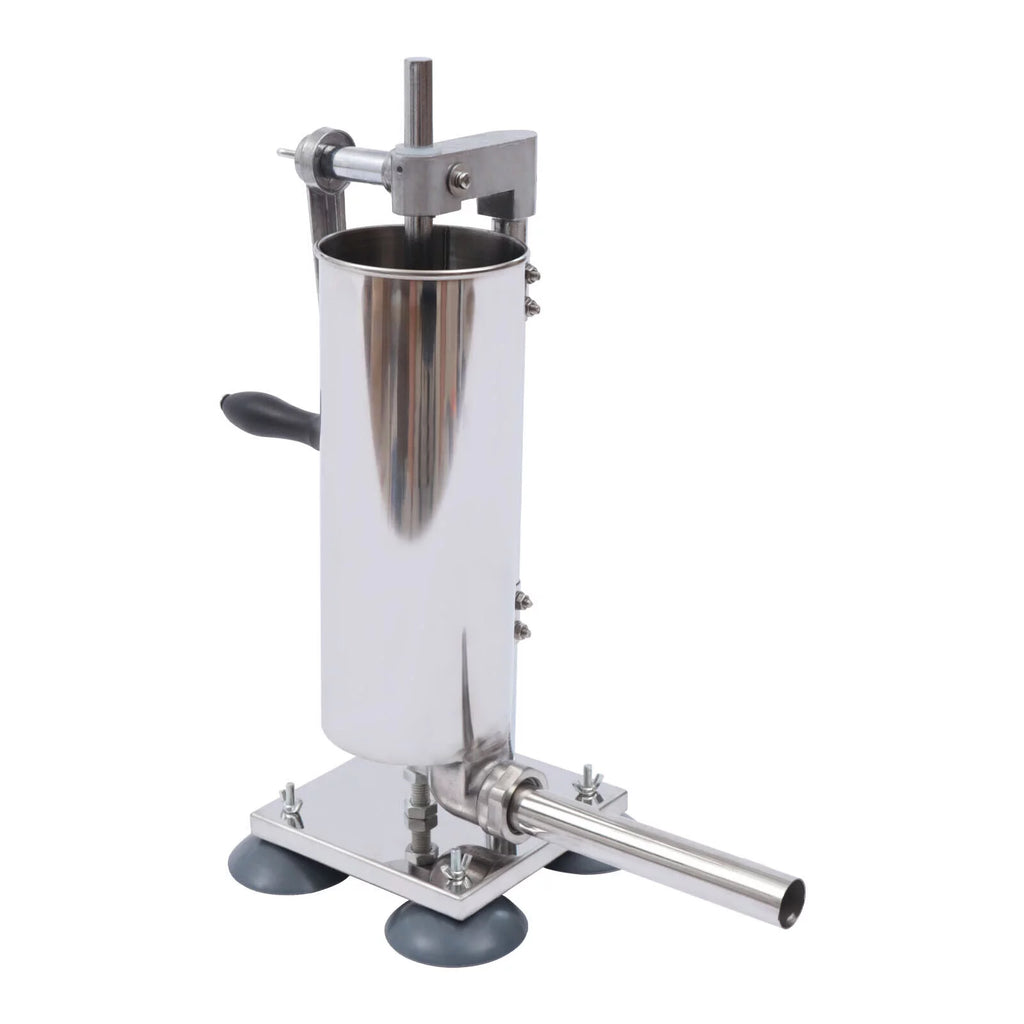 3L Manual Sausage Stuffer Stainless Steel Vertical Sausage Maker with 8 Tubes V649205