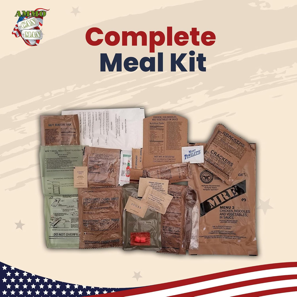 12 Pack MRE with Flameless Heaters and Freeze Dried Meals P6040
