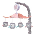 Gray/Pink Musical Baby Crib Mobile Soother Toy O38073