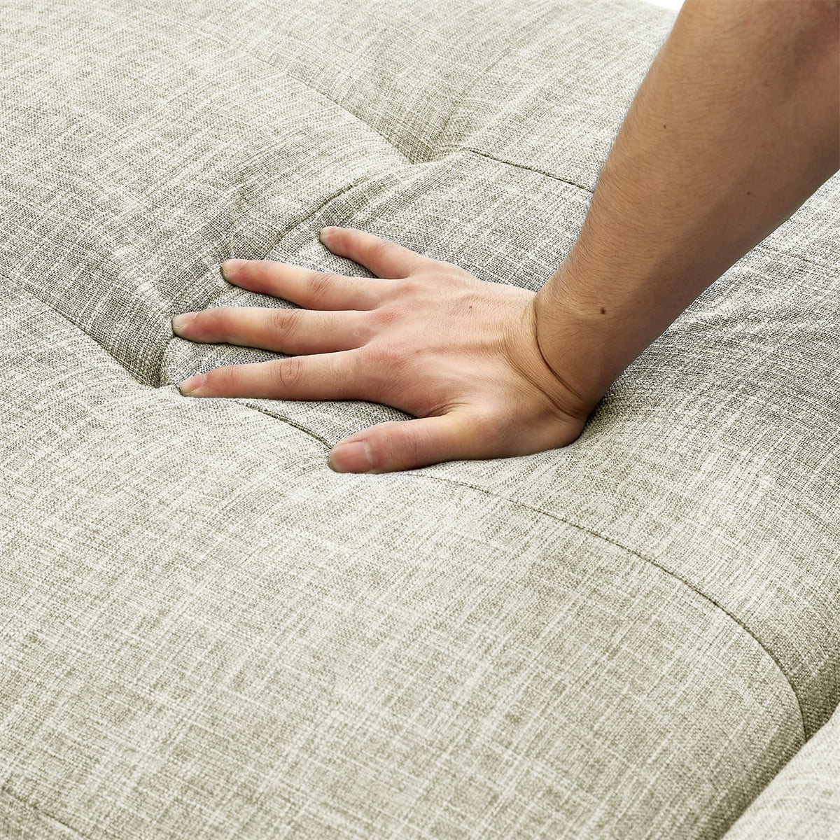 Beige Folding Sofa Bed Chair with Storage Bag Z428