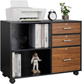 Wood 3 Drawer File Cabinet with Lock G629