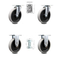 Set of 4 Non-Marking Cart Casters X375657