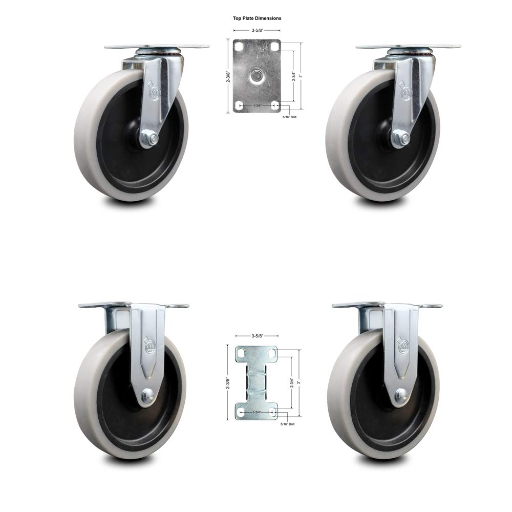 Set of 4 Non-Marking Cart Casters X375657
