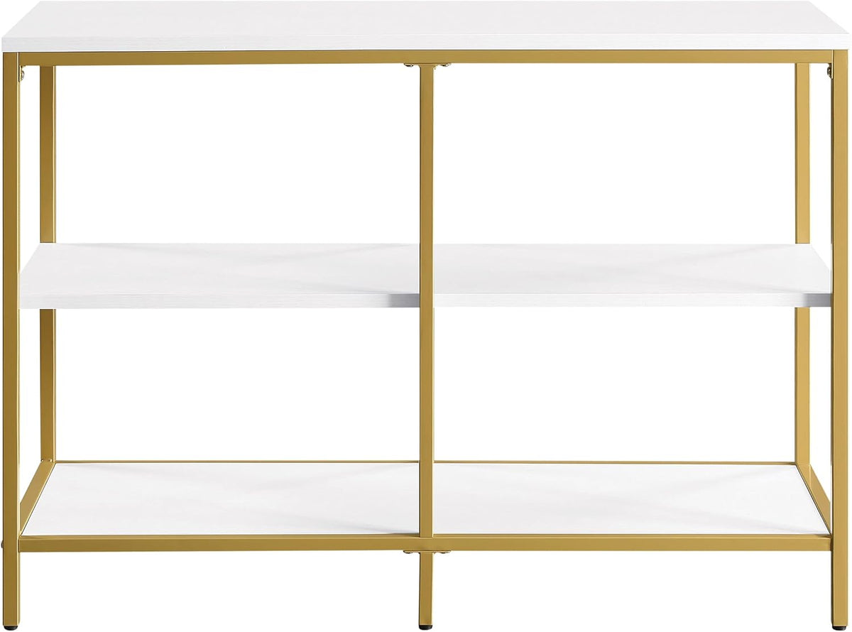 White 3 Shelf Bookcase and Credenza W3429