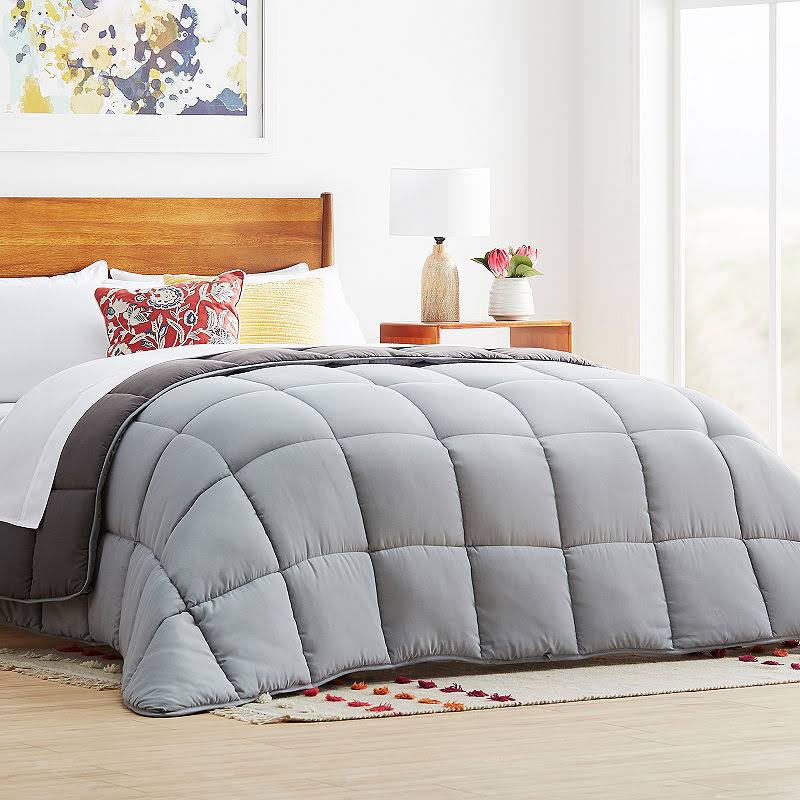 Black California King Microfiber Down Alternative Comforter Z455276