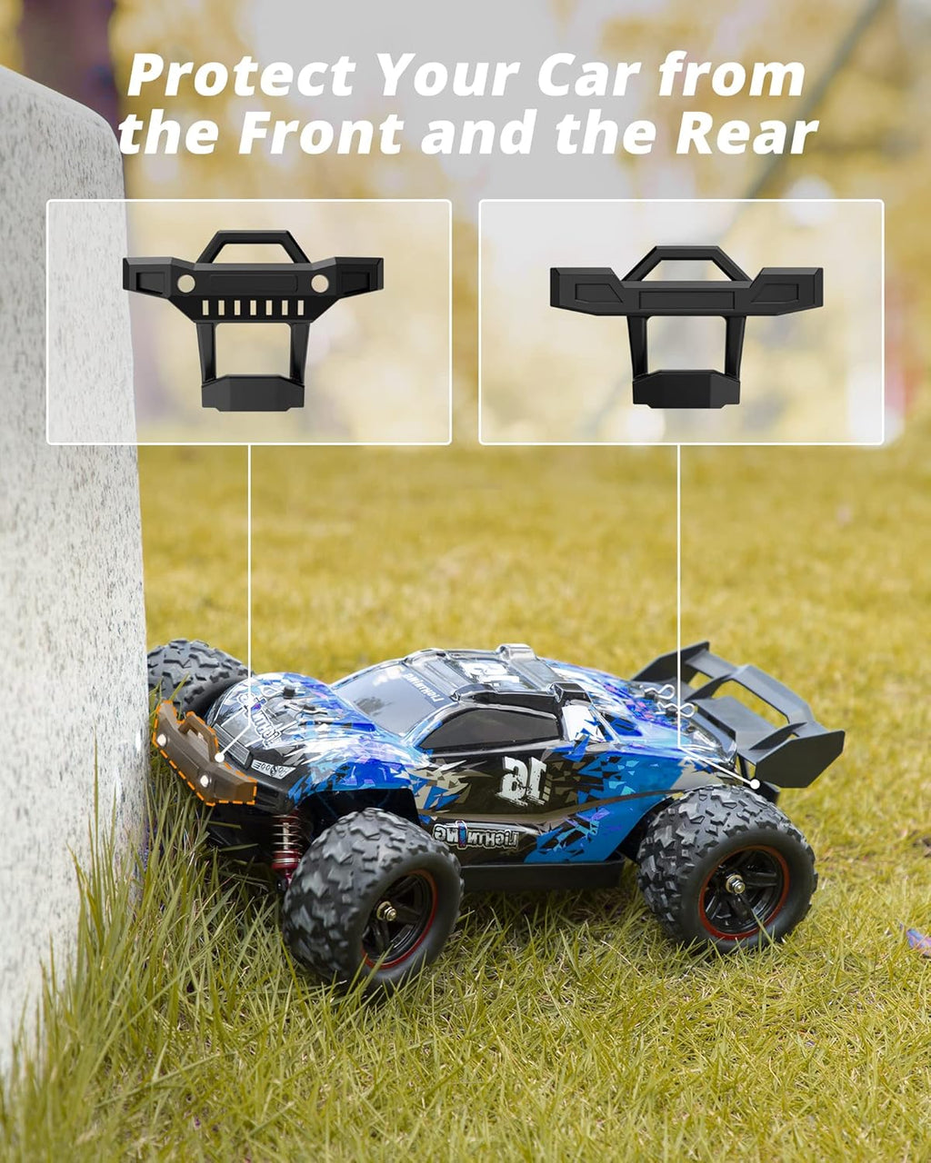 1:18 Scale Brushless 4WD Off-Road Remote Control Car with 2 Rechargeable Batteries N737523