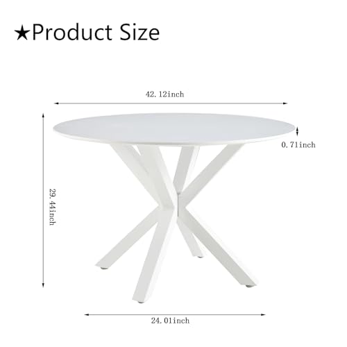 42" Faux Wood Round Dining Table O305