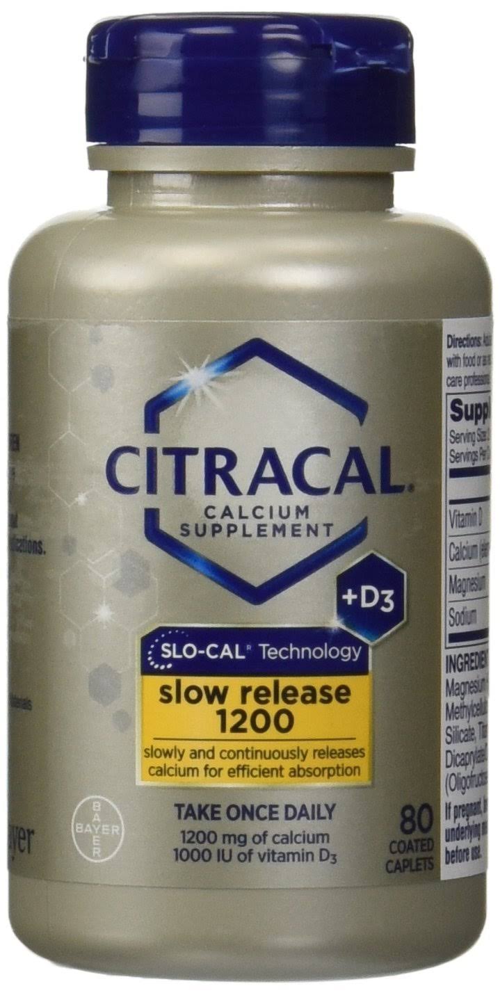 Calcium Plus D Slow Release 1200 80 Count (Pack of 3) R60390