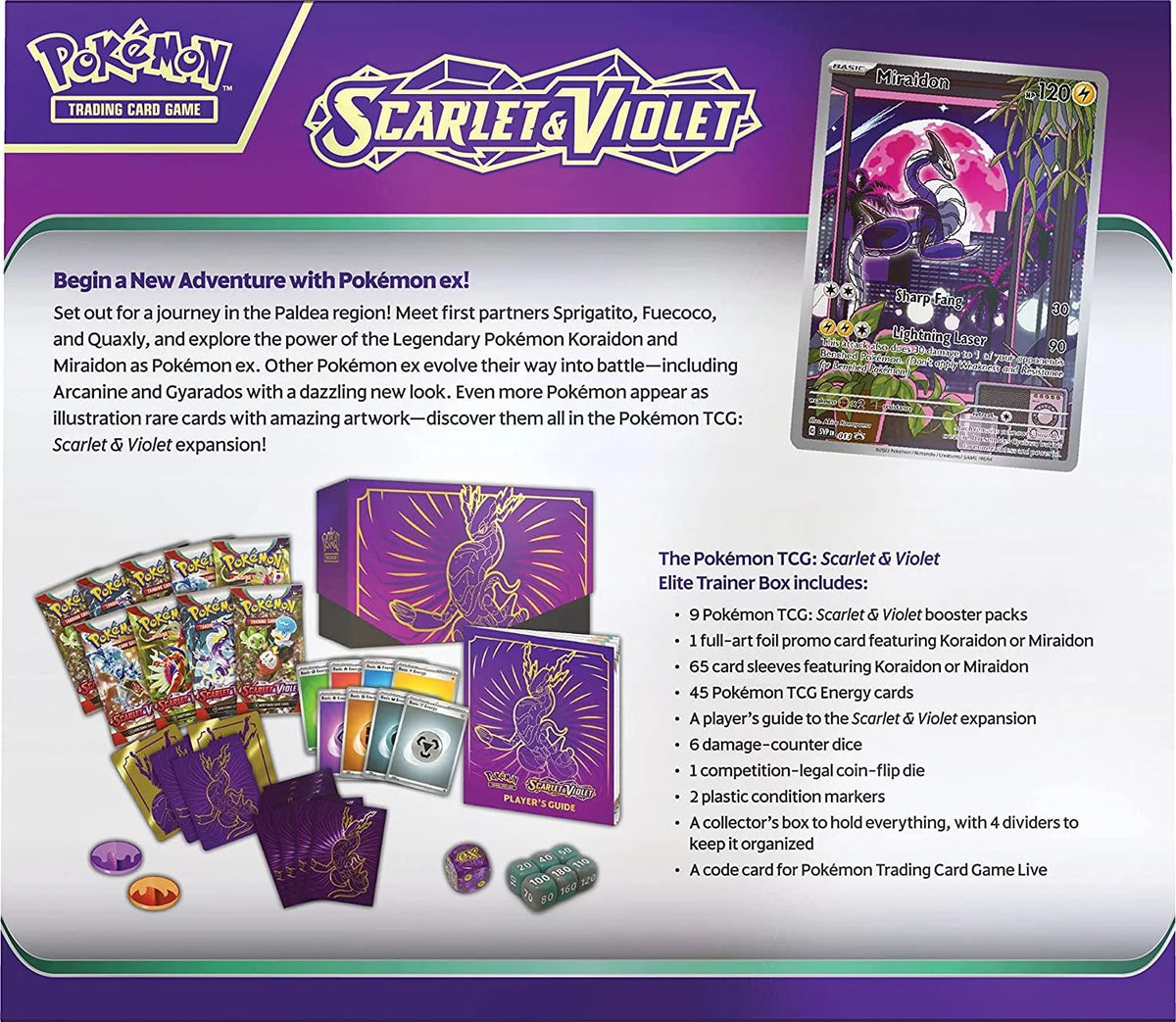 Purple Elite Trainer Box with Booster Packs A717