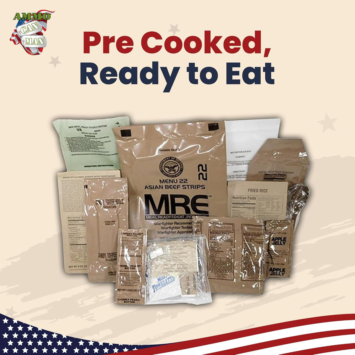 12 Pack MRE with Flameless Heaters and Freeze Dried Meals P6040