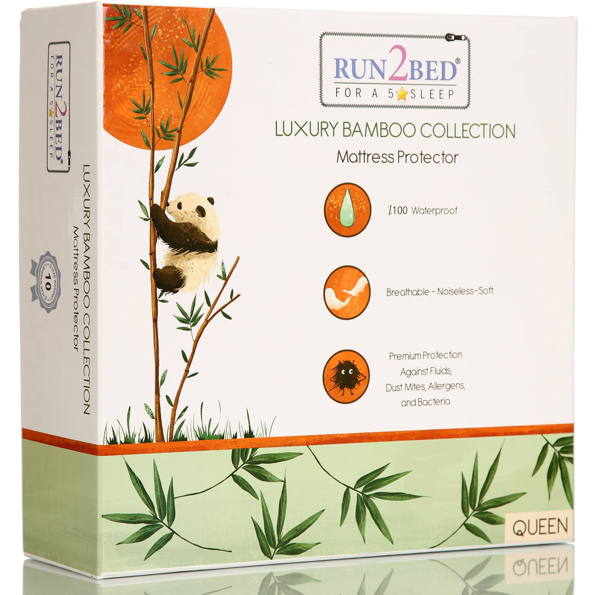 Bamboo Mattress Protector Split Cal King Waterproof F269