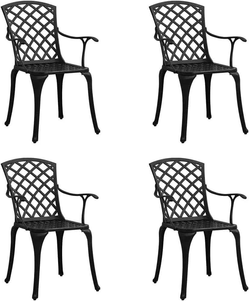 4X White Cast Aluminum Garden Chair L997527
