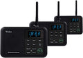 Wireless Intercom System 1 Mile Range 22 Channel 3 Stations White H152