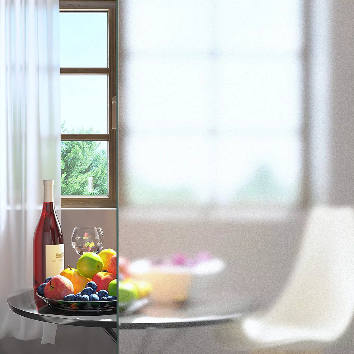 Matte White Frosted Window Privacy Film 15.7''x354'' F44936