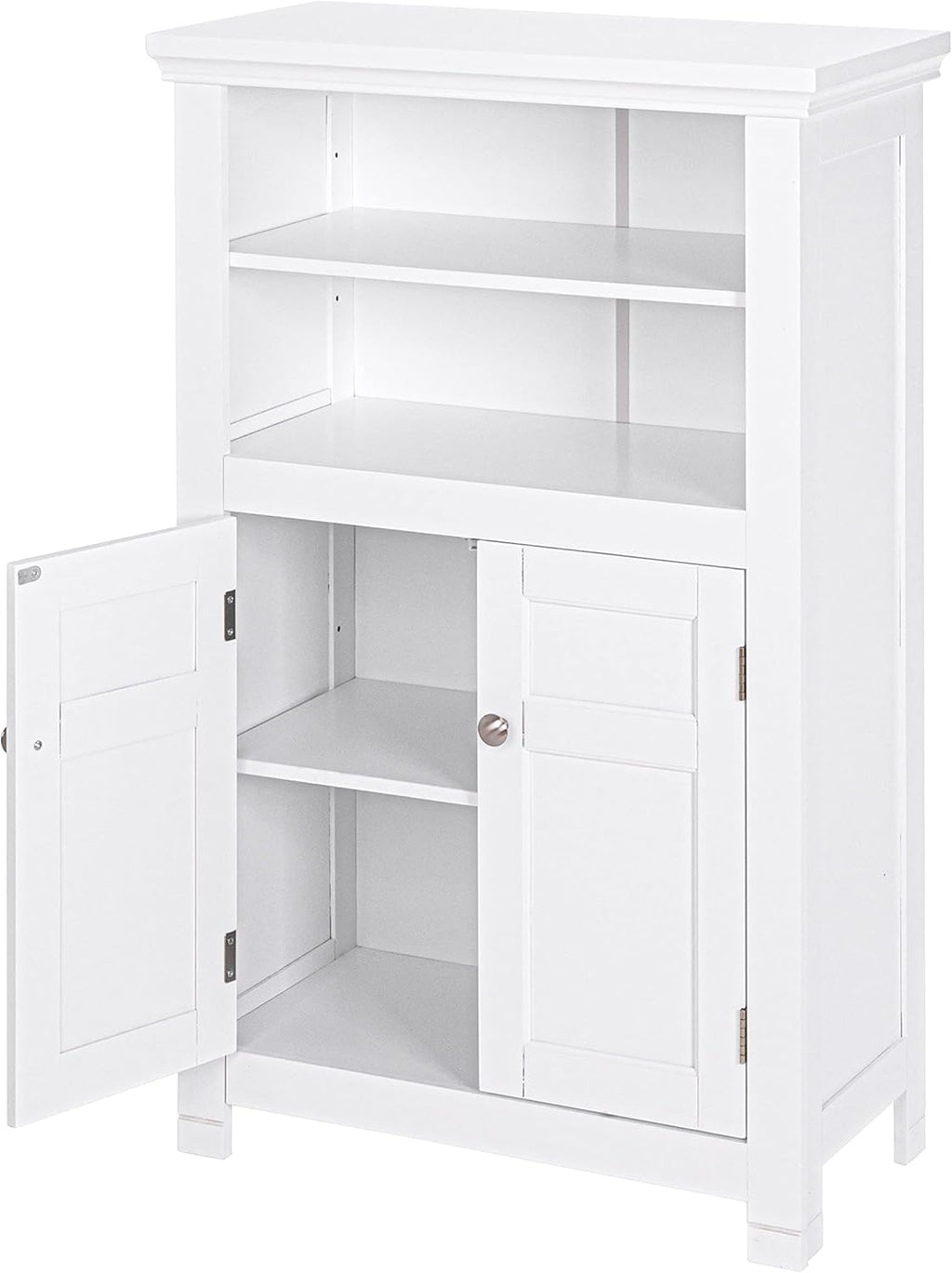 Freestanding Bathroom Cabinet with Doors and Adjustable Shelf, White C939