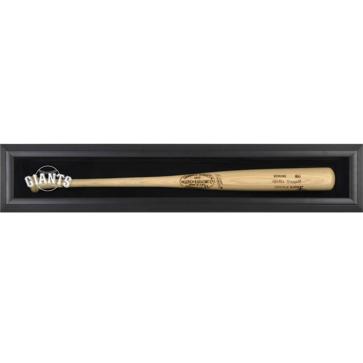 Black Framed Single Bat Display Case P1647