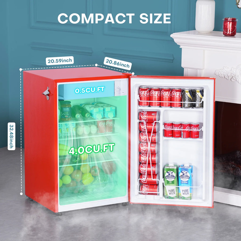 4.5 Cu Ft Retro Compact Refrigerator with Freezer G2866