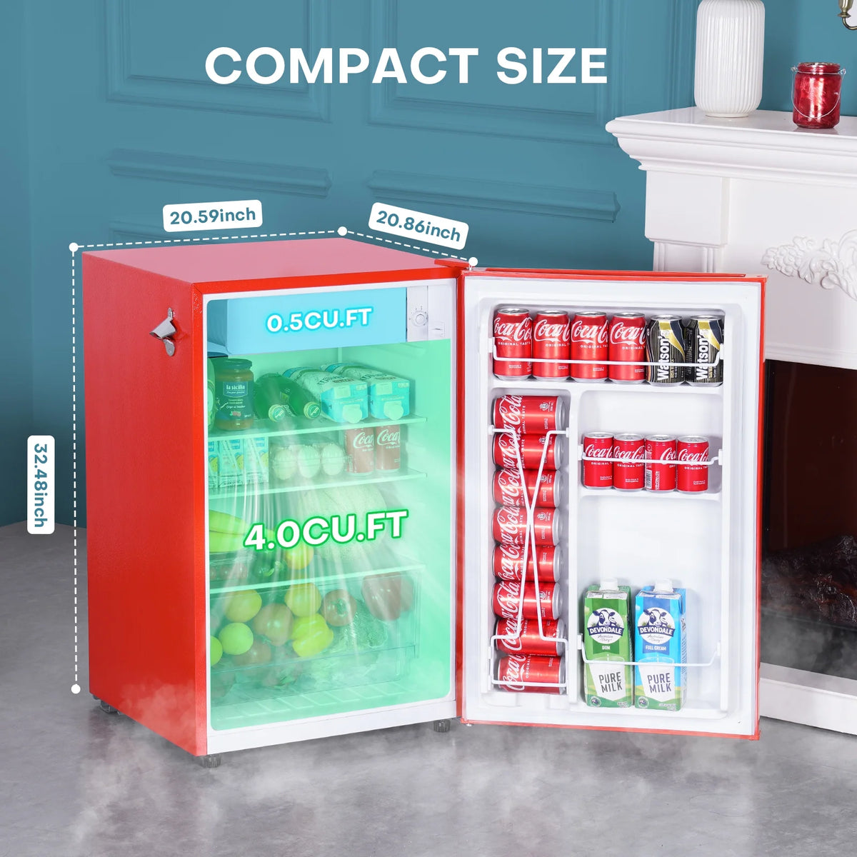 4.5 Cu Ft Retro Compact Refrigerator with Freezer G2866