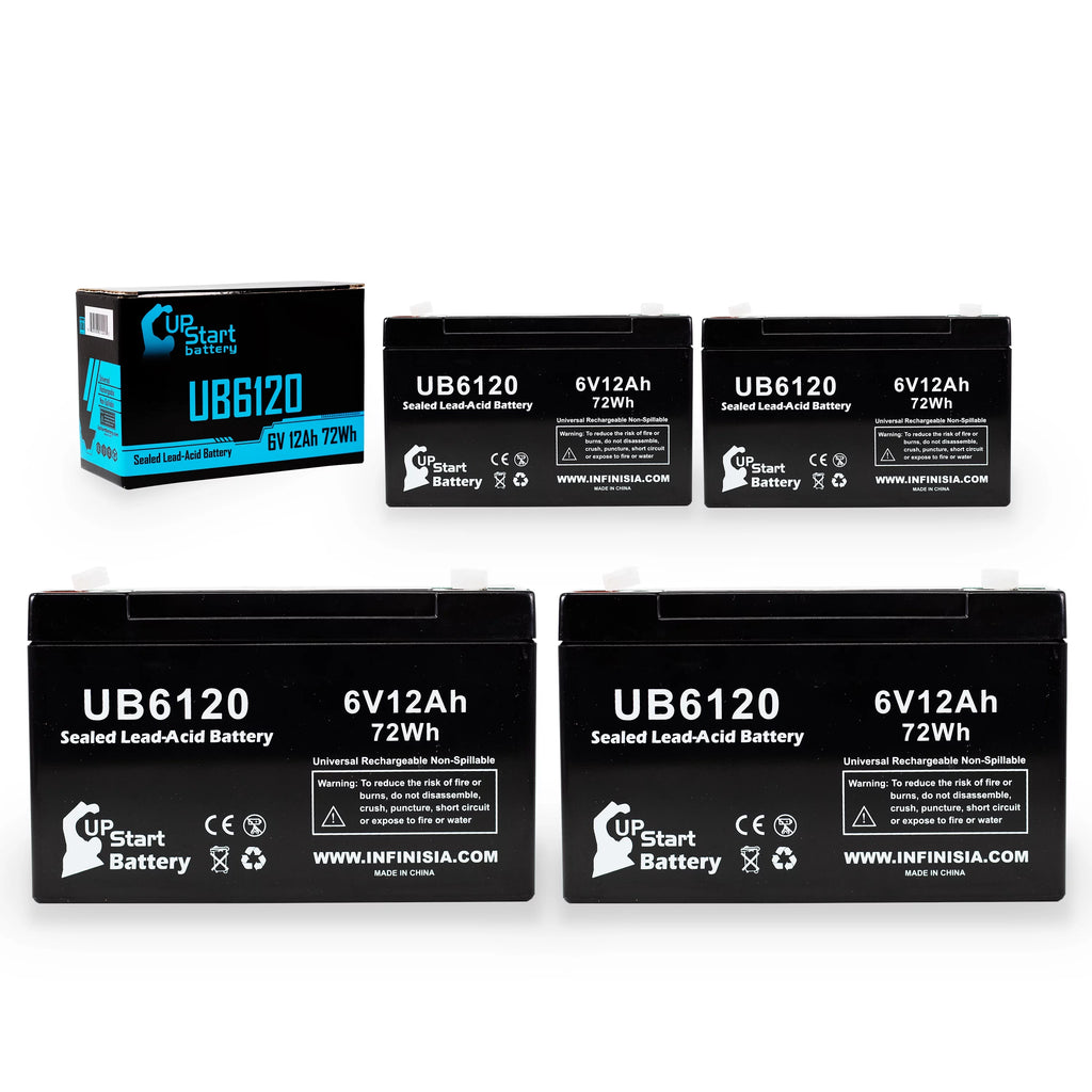 4x Pack 6V 12Ah Sealed Lead Acid Battery Y817