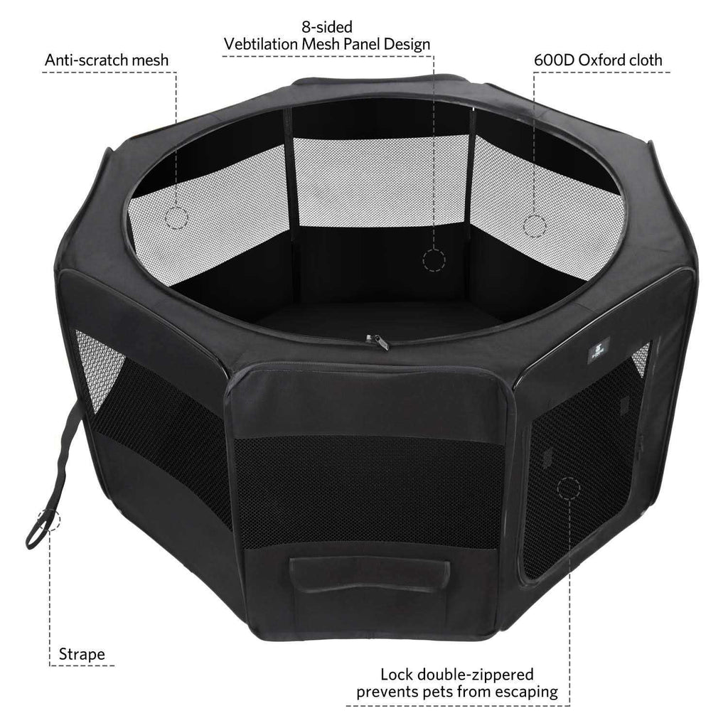 Portable Foldable Pet Playpen 600D Oxford Cloth H36377