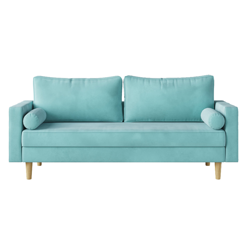 Modern Green Velvet Double Seat Sofa Y812