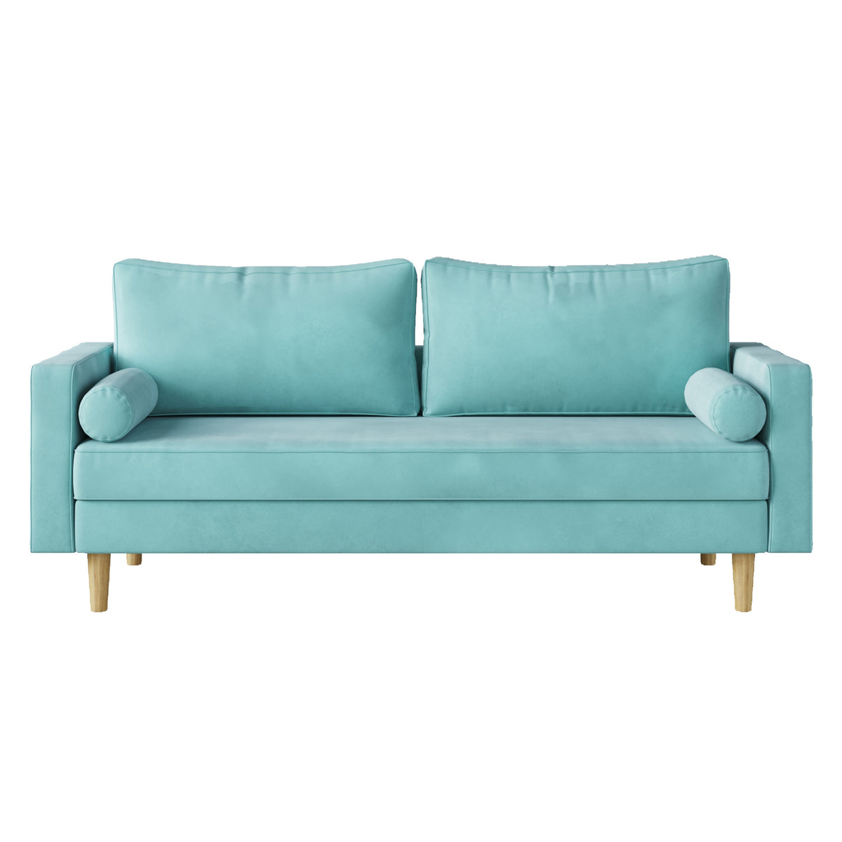 Modern Green Velvet Double Seat Sofa Y812