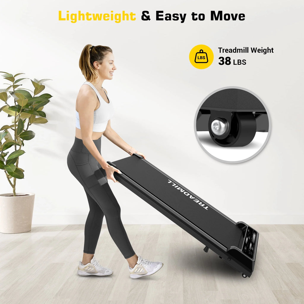 Black Portable Under Desk Treadmill Walking Pad C1197
