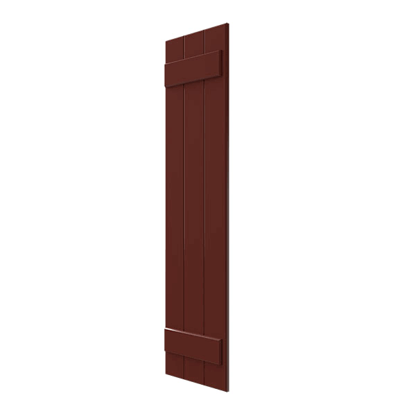 CWB12X064CRC 12x22W x 64x22H Exterior Three Board (2 Batten) Composite Board-n-Batten Shutters (Per Pair) Z9309