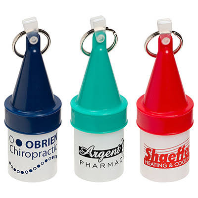 White with Green Cap Floating Buoy Waterproof Containers with Key Ring I77607