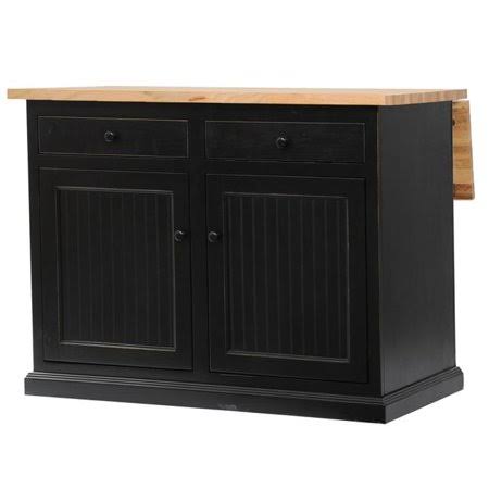 Gray Poplar Kitchen Island with Flip-Up Oak Top V904