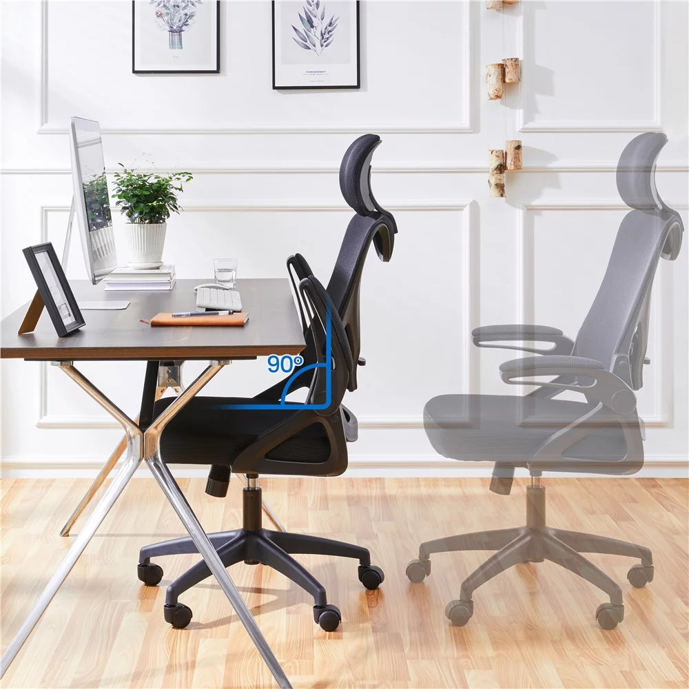 Set of 2 Black High Back Office Chair X393196