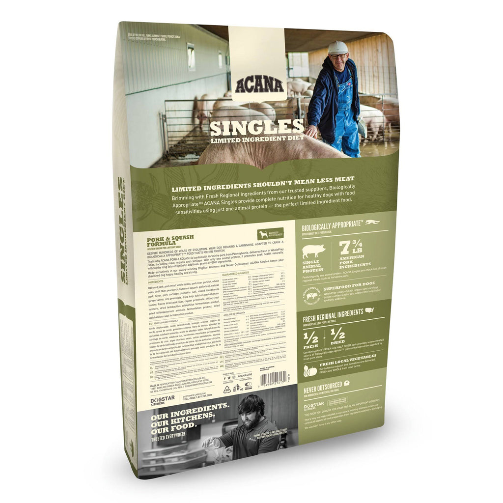 25 lbs Pork & Squash Dry Dog Food F5761