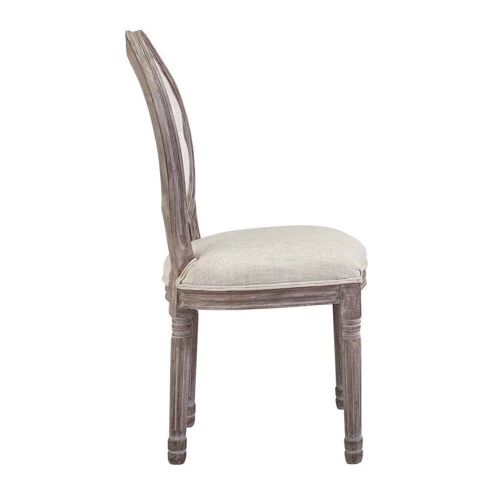Beige Fabric Wood Dining Chair Set of Four W661568