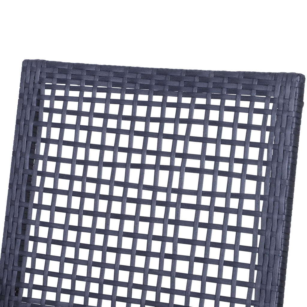 3 Pcs Rattan Wicker Patio Bar Set with Cushion T864789